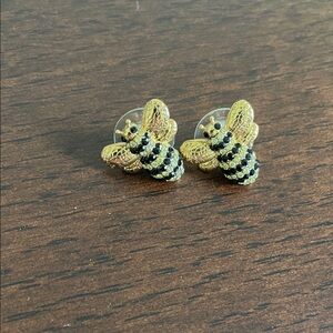 Kate Spade Gold and Black Bee Earrings